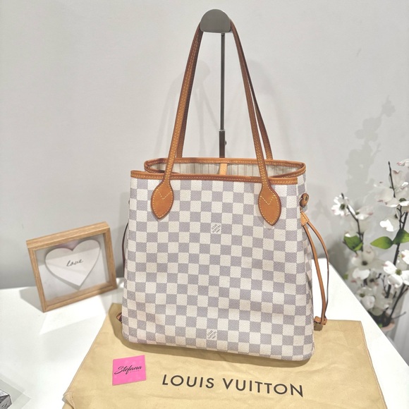 Louis Vuitton Neverfull MM Damier Azur Tote Bag - Picture 14 of 14
